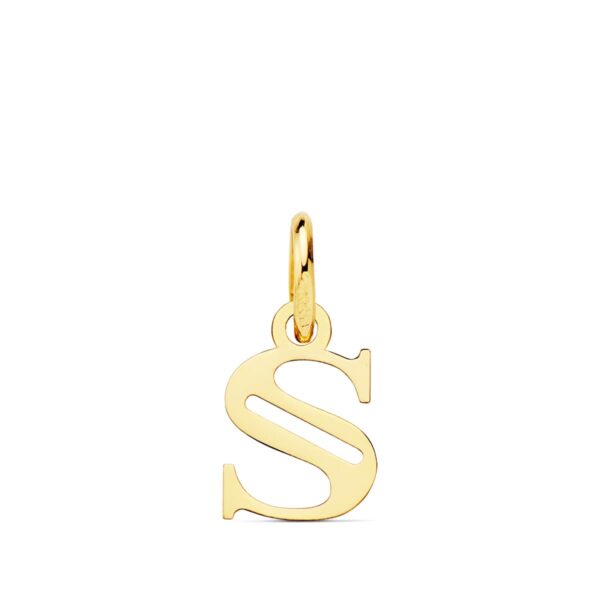 18K COLGANTE LETRA " S " 11X7 MM