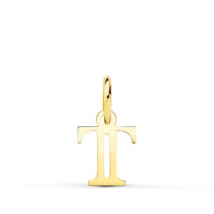 18K COLGANTE LETRA " T " . 11X9 MM