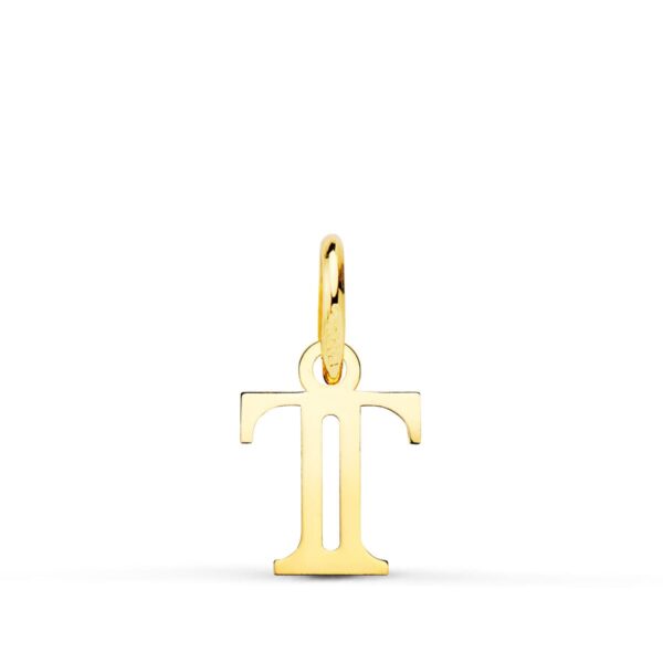 18K COLGANTE LETRA " T " . 11X9 MM