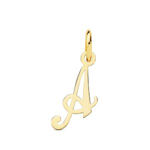 18K COLGANTE LETRA " A " 14X7 MM