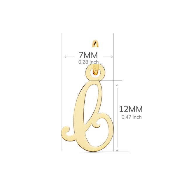 18K COLGANTE LETRA " C " 15X9 MM - Imagen 2
