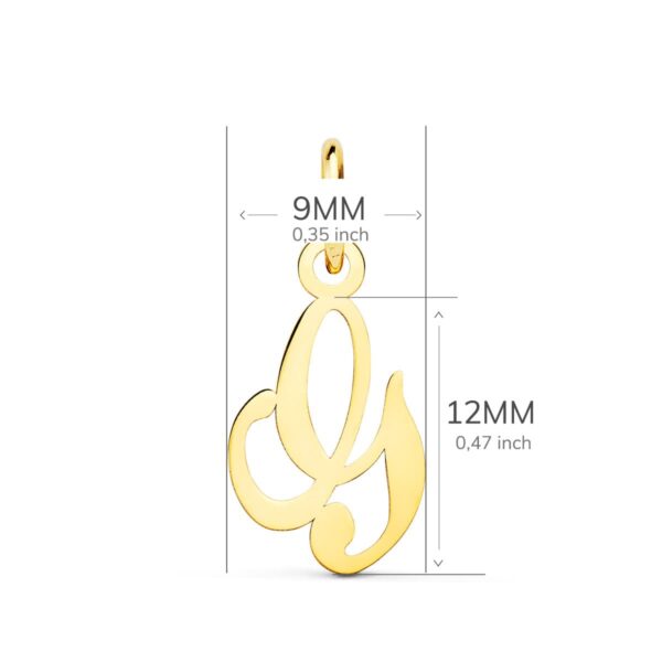 18K COLGANTE LETRA " G " . 12X9 MM - Imagen 2