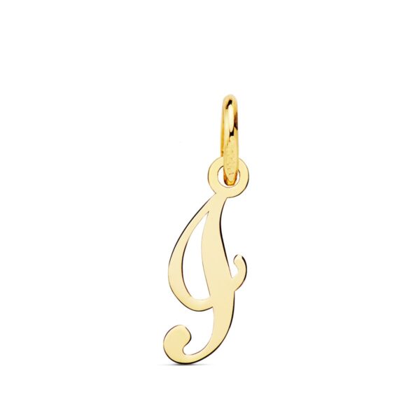 18K COLGANTE LETRA " I " 14X7 MM