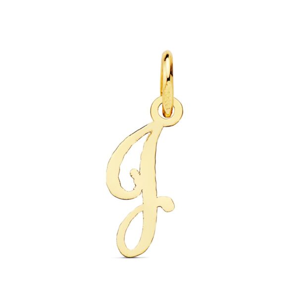 18K COLGANTE LETRA " J " . 15X6 MM