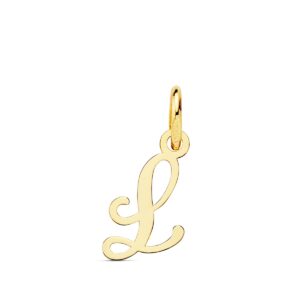 18K COLGANTE LETRA " L " . 10X8 MM