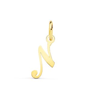 18K COLGANTE LETRA " N " 15X8 MM