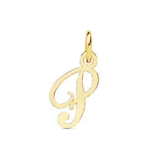 18K COLGANTE LETRA " P " 15X8 MM