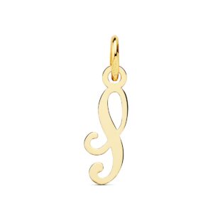 18K COLGANTE LETRA " S " 16X5 MM
