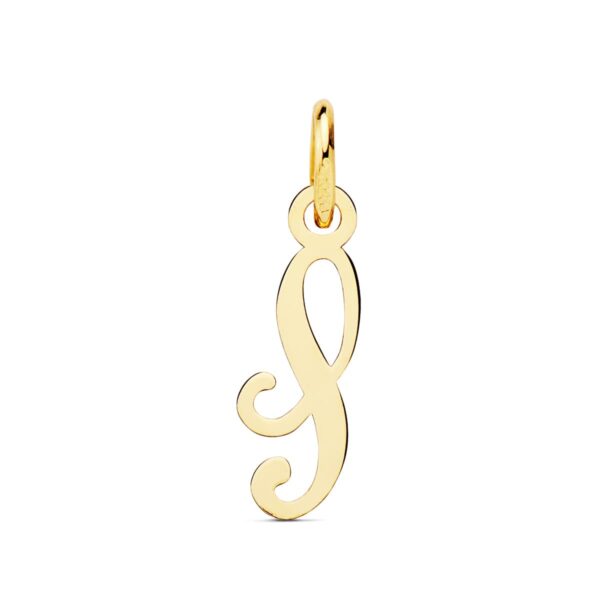 18K COLGANTE LETRA " S " 16X5 MM