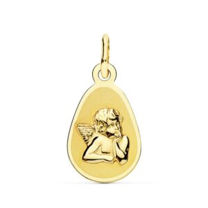 18K MEDALLA ANGEL BURLON. 17 X 10 MM.
