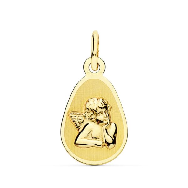 18K MEDALLA ANGEL BURLON. 17 X 10 MM.