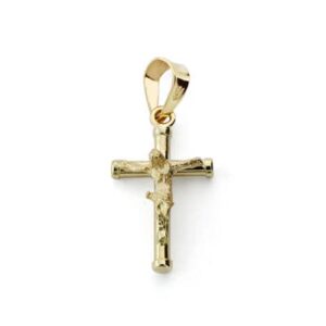 9K CRUZ ORO AMARILLO CRISTO 17X10 MM