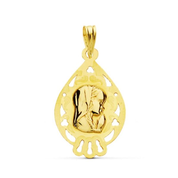 18K MEDALLA VIRGEN NIÑA 22X13 MM