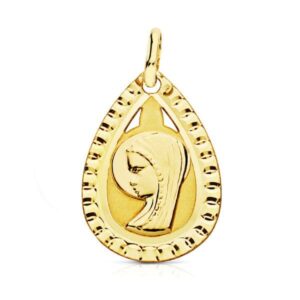 9K MEDALLA VIRGEN NIÑA LIGERA 20X13 MM