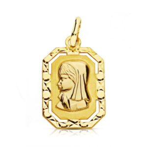 9K MEDALLA VIRGEN NIÑA LIGERA 20X12 MM