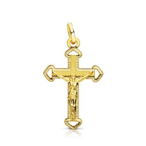 18K CRUZ CON CRISTO. 23X14 MM