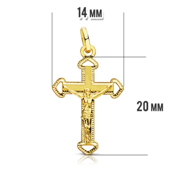 18K CRUZ CON CRISTO. 23X14 MM - Imagen 2
