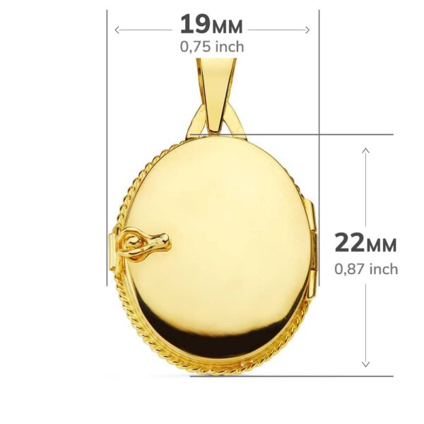 18K GUARDAPELO DIJE PORTAFOTOS FLOR CIRCONITA 22X19 MM - Imagen 3