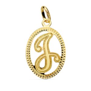 18K COLGANTE INICIAL LETRA J 21X14 MM