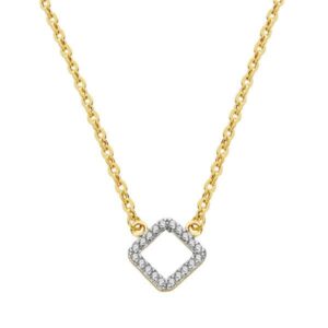 18K COLGANTE ROMBO CON CADENA 45 CM
