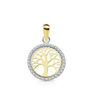 18K COLGANTE ARBOL DE LA VIDA 13 MM