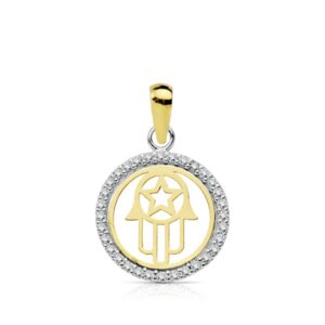 18K COLGANTE MANO DE FATIMA 13 MM
