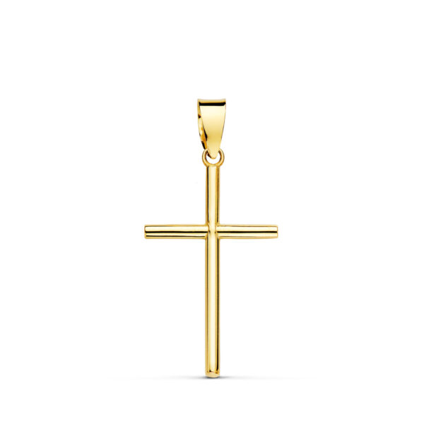 18K CRUZ LISA TUBO 1.5 MM 21X13MM