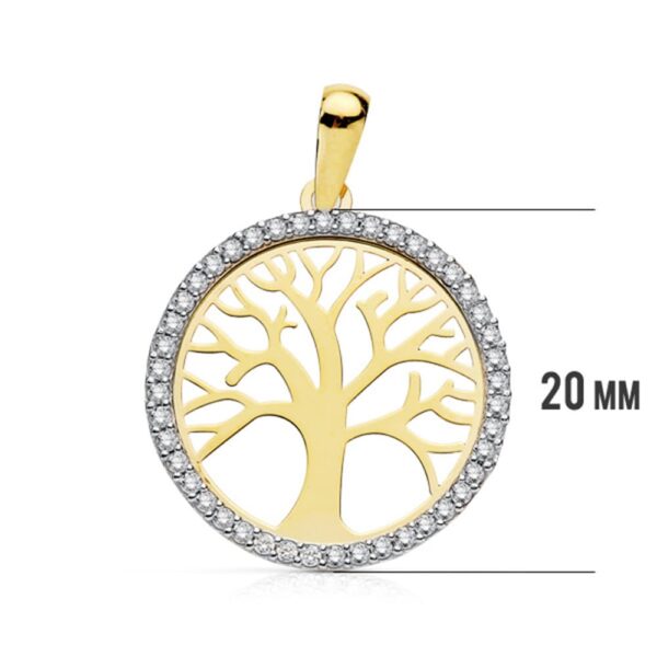 18K COLGANTE ARBOL DE LA VIDA 20 MM - Imagen 2