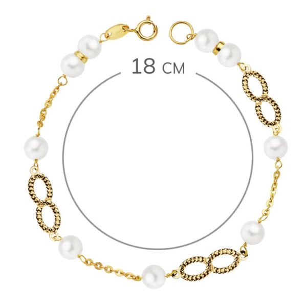 18K PULSERA COMUNION PERLA 5.5 MM 18 CM - Imagen 2