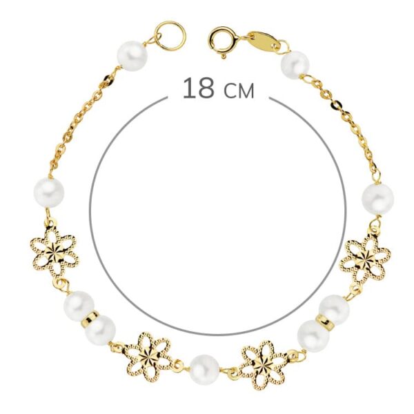 18K PULSERA COMUNION PERLA 5.5 MM 18 CM - Imagen 2