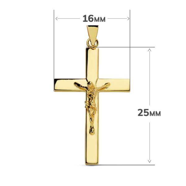 18K CRUZ CON CRISTO 25X16X3 MM - Imagen 2