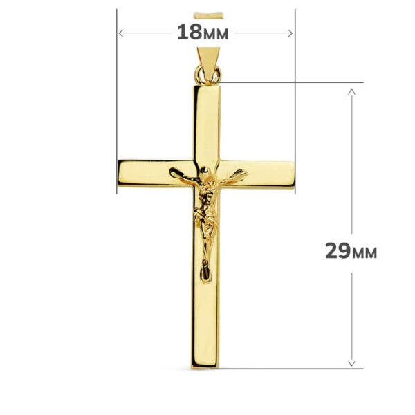 18K CRUZ CON CRISTO 29X18X3 MM - Imagen 2