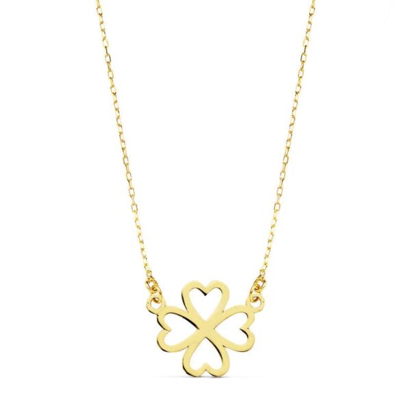 18K GARGANTILLA CORAZONES 12 MM 45CM