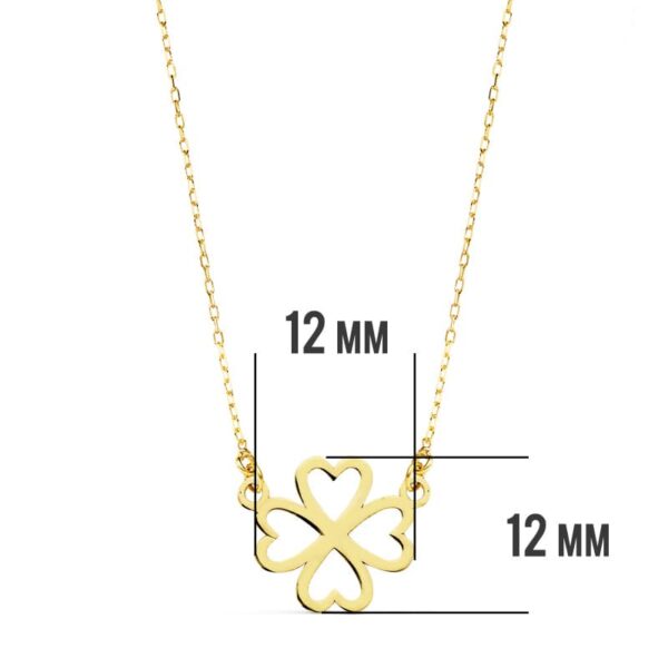 18K GARGANTILLA CORAZONES 12 MM 45CM - Imagen 3