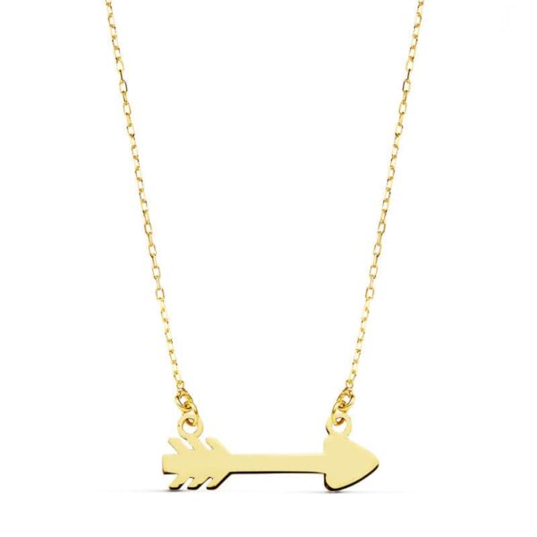 18K GARGANTILLA FLECHA CUPIDO 20X6 MM45CM
