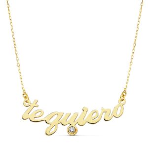 18K GARGANTILLA " TE QUIERO " 45CM CIRCONITA