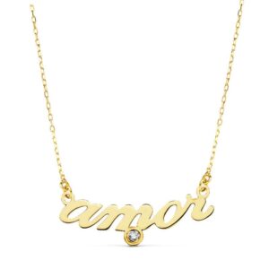 18K GARGANTILLA " AMOR " 45CM CIRCONITA