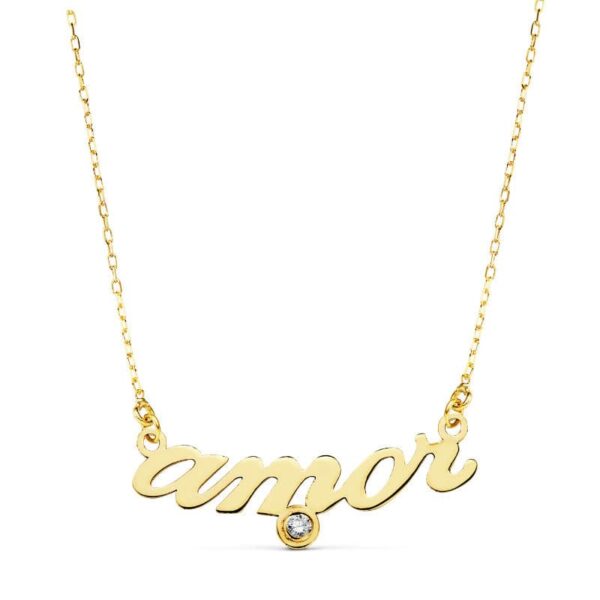 18K GARGANTILLA " AMOR " 45CM CIRCONITA