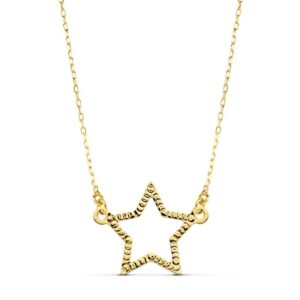 18K GARGANTILLA ESTRELLA 14X11 MM 45CM