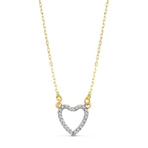 18K GARGANTILLA ORO AMARILLO CORAZON 10X10 MM 42 CM