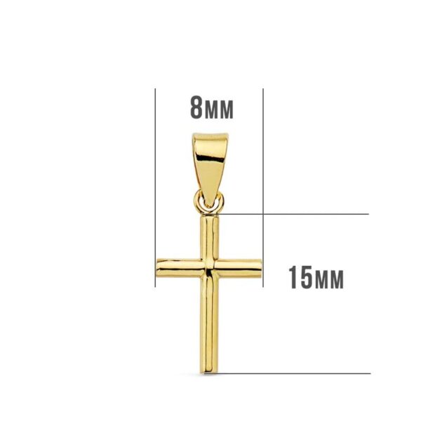 18K CRUZ LISA 15X8X1.5 MM - Imagen 2