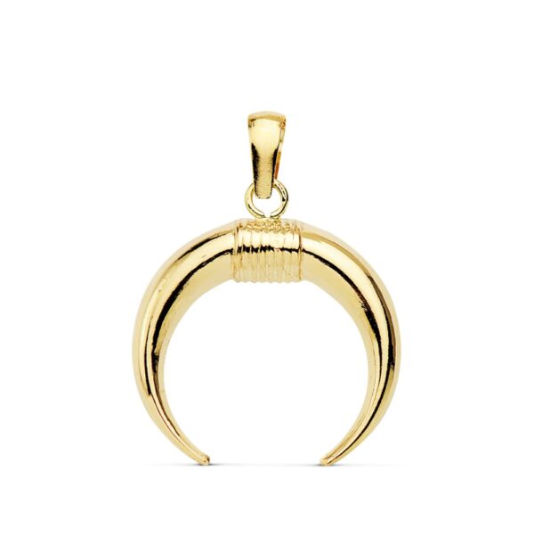 18K COLGANTE CUERNO 16X16 MM