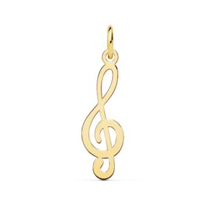 18K COLGANTE CLAVE DE SOL. 21X8 MM