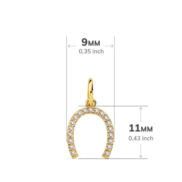 18K COLGANTE HERRADURA 11X9 MM - Imagen 2