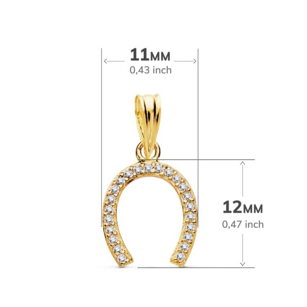 18K COLGANTE HERRADURA 12X11 MM - Imagen 2