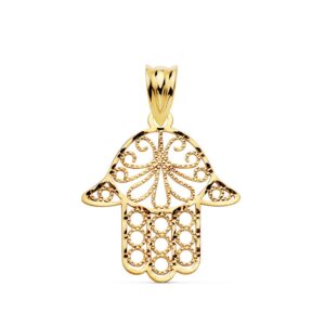 18K COLGANTE MANO DE FATIMA 20X18 MM
