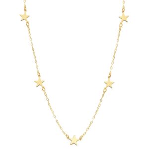 18K GARGANTILLA ESTRELLAS ORO AMARILLO 42 CM