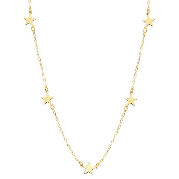 18K GARGANTILLA ESTRELLAS ORO AMARILLO 42 CM