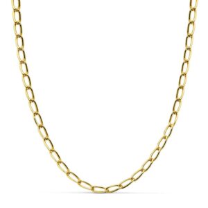 18K CADENA BILBAO HUECA 4 MM -50CM