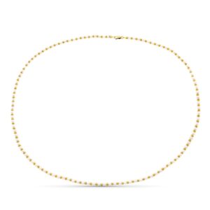 18K COLLAR PERLA Y ANILLAS ORO 45CM